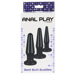 ANAL PLAY TOYJOY Lot de 3 plugs Best Butt Noirs